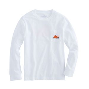 Long-Sleeve Pumpkin Whale Pocket T-Shirt